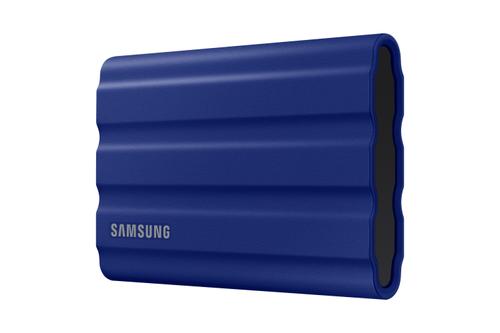 SAMSUNG g T7 Shield MU-PE2T0R - SSD - encrypted - 2 TB - external (portable) - USB 3.2 Gen 2 (USB-C connector) - 256-bit AES - blue (MU-PE2T0R/EU)