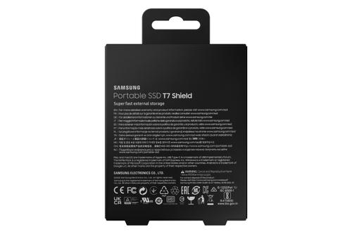 SAMSUNG g T7 Shield MU-PE2T0S - SSD - encrypted - 2 TB - external (portable) - USB 3.2 Gen 2 (USB-C connector) - 256-bit AES - black (MU-PE2T0S/EU)
