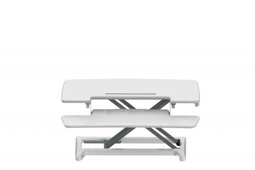 BAKKER & EIKHUIZEN Adjustable Sit-Stand Desk Riser 2, White (BNEASSDR2W)