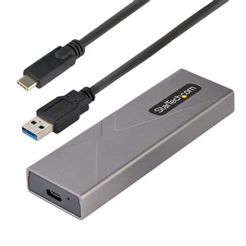 STARTECH USB-C 10Gbps to M.2 NVMe or M.2 SATA SSD Enclosure Tool-free M.2 PCIe/SATA SSD Aluminum Enclosure USB-C & USB-A (M2-USB-C-NVME-SATA)