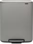 BRABANTIA BO pedalspand 2x30L Concrete Grey