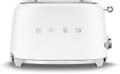 SMEG Toaster 2-Schlitz kompakt 50s Style TSF01WHMEU, WeiÃ?, Matt