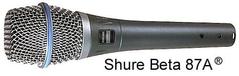 Shure Beta 87A Supercardioid Condenser Mic