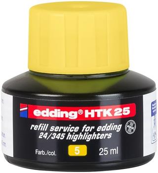 EDDING HTK 25 Bottled Refill Ink for Highlighter Pens 25ml Yellow - 4-HTK25005 (4-HTK25005)