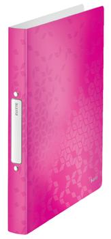 LEITZ WOW Ring Binder Polypropylene 2 O-Ring A4 25mm Rings Pink Metallic (Pack 10) 42570023 DD (42570023)