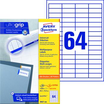 AVERY Self-Adhesive Label White  (3667-200)