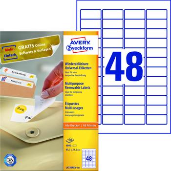 AVERY Self-Adhesive Label Rounded  (L4736REV-100)