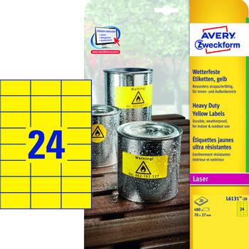 AVERY Printer Label Yellow  (L6131-20)