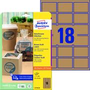 AVERY Etikett AVERY 62x42mm brun (450)