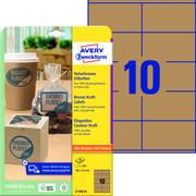 AVERY Etikett AVERY 105X57mm brun (250)