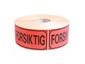 OEM Etikett 'Forsiktig' 50x100mm rull (1000)