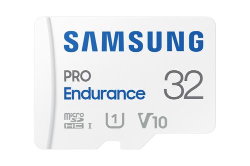 SAMSUNG PRO Endurance microSD 32GB UHS-I U1 Class10 R100/W30 up to 17520 hours incl SD Adapter 2022 (MB-MJ32KA/EU)
