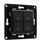 SHELLY · Accessories · Wall Switch 4 · Wandtaster · 4-fach · Schwarz