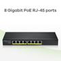 ZYXEL GS1915-8EP 8-port GbE PoE Smart hybrid mode Switch standalone or NebulaFlex Cloud 60 Watt 802.3at desktop fanless (GS1915-8EP-EU0101F)
