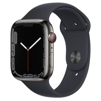 APPLE WATCH SERIES 7 GPS + CELL 45MM GRAPHITE STAINLESS STEEL CONS (MNAX3KS/A)