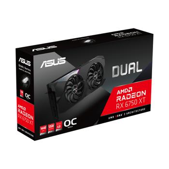 ASUS DUAL RX6750XT OC 12GB GDDR6 3xDP 1.4a 1xHDMI 2.1 (90YV0HK0-M0NA00)