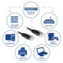 ACT UTP Patch Cat.6 -  1 meter Sort Nettverkskabel 10-100-1000Mbps (IB8901)