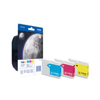 BROTHER LC1000 RainbowPack - 3-pack - yellow, cyan, magenta - original - ink cartridge - for Brother DCP-330, 350, 353, 560, 750, 770, MFC-3360, 465, 5460, 5860, 660, 680, 845, 885 (LC1000RBWBPDR)