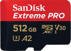 SANDISK Memory card SANDISK EXTREME PRO microSDXC 512GB 200/140 MB/s UHS-I U3 (SDSQXCD-512G-GN6MA)