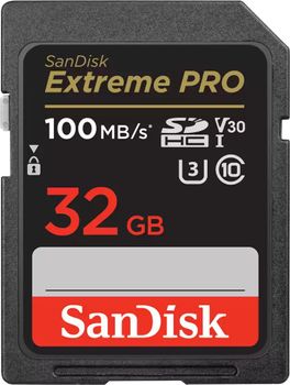 SANDISK Extreme PRO 32GB SDHC 100MB/s UHS-I C10 (SDSDXXO-032G-GN4IN)