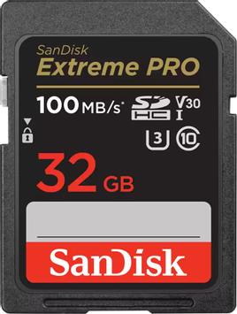 SanDisk Extreme Pro 32GB SD-kort Video Class V30 / UHS-I U3 (SDSDXXO-032G-GN4IN)