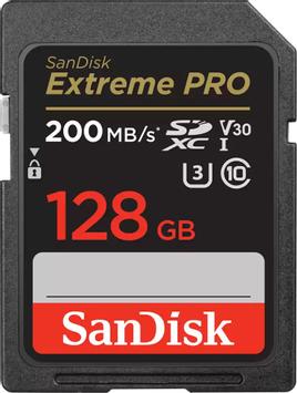 SanDisk Extreme Pro 128GB SD-kort Video Class V30 / UHS-I U3 (SDSDXXD-128G-GN4IN)