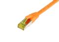 SYNERGY Patchkabel RJ45, CAT6A 500Mhz, 1,5m, orange, S-STP(S/FTP), TPE/LSZH(Ultraflex), AWG26, mit CAT7 Rohkabel, Synergy 21