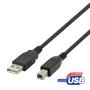 DELTACO USB 2.0 kabel Typ A hane - Typ B hane 2m, svart