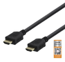 DELTACO Premium High Speed HDMI-kabel, 4K@60Hz, 3m, svart