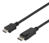 DELTACO DisplayPort till HDMI kabel, 4k@30Hz, 3m, svart