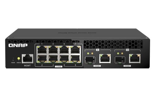 QNAP QSW-M2108R-2C 8X2.5GBPS2X10GBPS SFP+/ NBASE-T WEBMANAG SWITCH RM PERP (QSW-M2108R-2C)