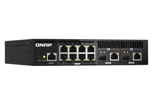 QNAP QSW-M2108R-2C 8X2.5GBPS2X10GBPS SFP+/ NBASE-T WEBMANAG SWITCH RM PERP (QSW-M2108R-2C)
