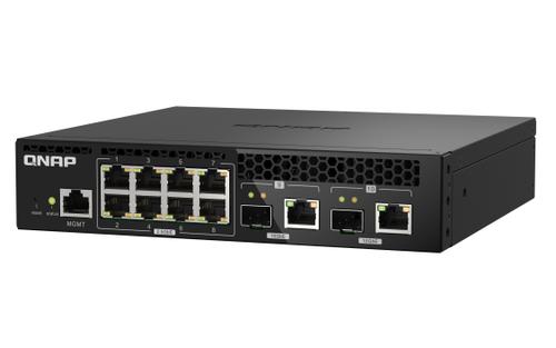 QNAP QSW-M2108R-2C 8X2.5GBPS2X10GBPS SFP+/ NBASE-T WEBMANAG SWITCH RM PERP (QSW-M2108R-2C)
