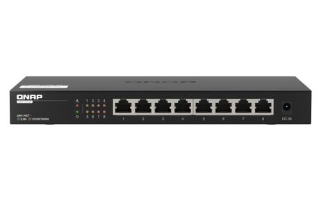 QNAP 8-porters ikke-styrt 2.5GbE switch 8x 2.5GbE RJ45 (QSW-1108-8T)