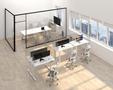 Neomounts by Newstar durable transparent glass screen 160cm distance protection in the workspace (NS-GLSPROTECT160)