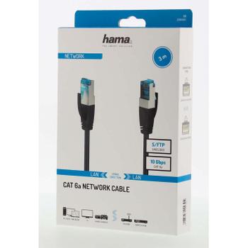 HAMA Cable Network CAT6a S/FTP 3.0m Black (00200681)