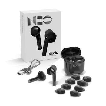 SUDIO Hovedtelefon NIO True Wireless In-Ear Sort Mic (NIOBLK)