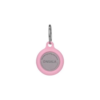 ONSALA Airtag Holder Silicone Pink with Keyring (664064)