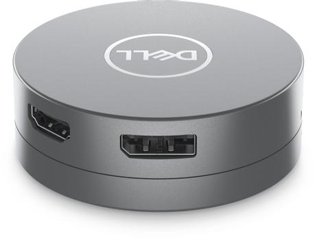 DELL 6-in-1 Multiport Adapter DA305 - dokkingstasjon - USB-C - HDMI, DP, USB-C - 1GbE (DELLDA305Z)