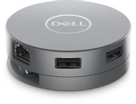 DELL 6-in-1 Multiport Adapter DA305 - dokkingstasjon - USB-C - HDMI, DP, USB-C - 1GbE (DELLDA305Z)