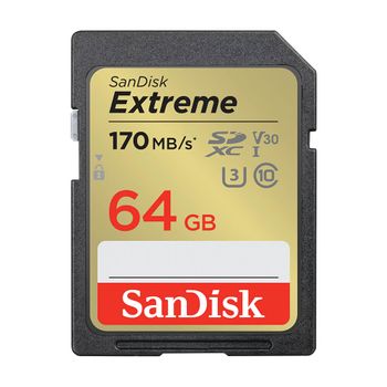 SANDISK Memory card SANDISK EXTREME SDXC 64GB 170/80 MB/s UHS-I U3 (SDSDXV2-064G-GNCIN) (SDSDXV2-064G-GNCIN)