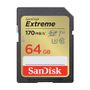 SANDISK Extreme 64GB SDXC 170MB/s UHS-I C10 U3