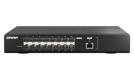 QNAP 25GbE fiber managed switch with 10GbE connectivity for backbone networks (QSW-M5216-1T)