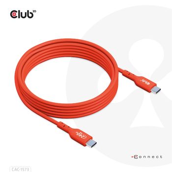CLUB 3D USB2 TYPE-C BI-DIRECTIONAL CABLE DATA 480MB PD 240W 48V/5A EPR M/M 2M/6.56FT (CAC-1573)