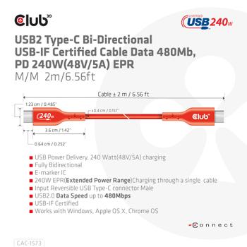 CLUB 3D Usb2 Type-C Bi-Directional (CAC-1573)