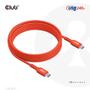 CLUB 3D USB2 TYPE-C BI-DIRECTIONAL CABLE DATA 480MB PD 240W 48V/5A EPR M/M 2M/6.56FT (CAC-1573)