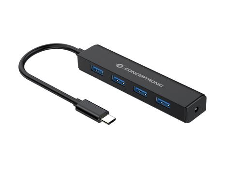 CONCEPTRONIC USB-HUB 4-Port USB3.1 Type-C -> 4x USB 3.0 sw (CTC4USB3)
