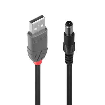 LINDY Adapterkabel USB A St - DC 5,5/2,5mm St  1,5m (70267)