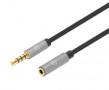 MANHATTAN MH Stereo Cable, Male/Female, 3.5mm AUX, gold plated, 1m