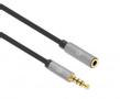 MANHATTAN MH Stereo Cable, Male/ Female,  3.5mm AUX, gold plated, 3m (356046)